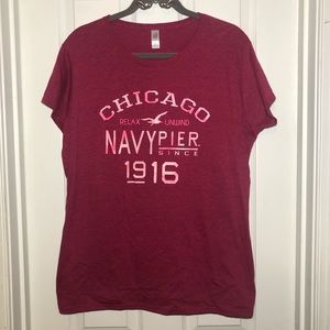 COPY - Pink Chicago Navy Pier T-Shirt Size 2XL